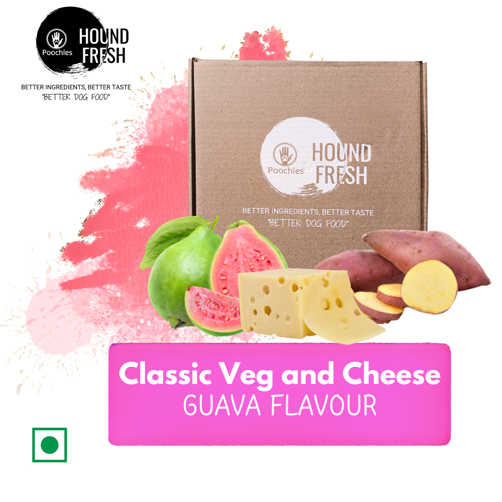 Hound Fresh Sweet Potato and Cheese Dog Pure Veg Fresh Food, Guava Flavored